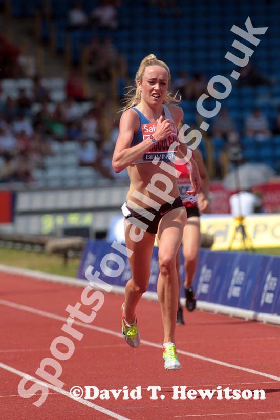 Eilish McColgan wins the 3000 metres steeplechase at the Sainsbury's British Championships, Birmingham.